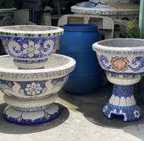 10 Chậu hoa   chậu cảnh   chậu hoa dán miễng , ghép sành sứ   chậu to