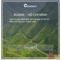 Giá cước vận chuyển từ Busan, Hàn Quốc về Việt Nam