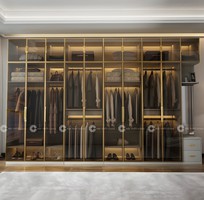 5 Tủ Áo Cánh Kính Chữ L Khung Nhôm Tích Hợp Kệ Trang Trí Cao Cấp