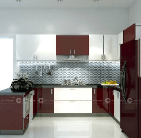 2 Tủ Bếp Gỗ MDF Phủ Acrylic Màu Trắng Đẹp Sang Trọng