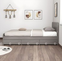 2 Giường Ngủ Gỗ Công Nghiệp Dạng Hộp Tích Hợp Hộc Kéo