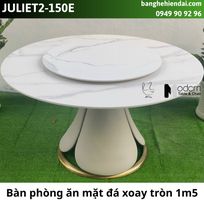 Bàn ăn mặt đá tròn mâm xoay JULIET2-135E tại HCM