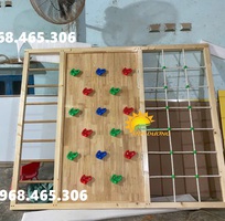 Thang leo gỗ mầm non trong nhà, thang leo gỗ trẻ em