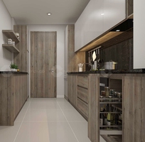 1 Tủ Bếp Gỗ Công Nghiệp MDF Phủ Melamine Đẹp Sang Trọng