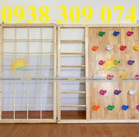 Thang leo gỗ mầm non, thang leo sắt vận động cho trẻ giá rẻ