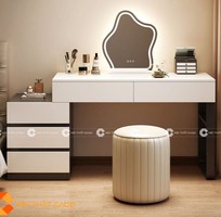Bàn Trang Điểm Gỗ MDF Màu Trắng Hiện Đại