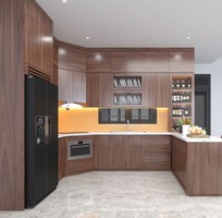 Tủ Bếp Gỗ Óc Chó Cao Cấp Sang Trọng