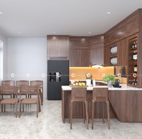 2 Tủ Bếp Gỗ Óc Chó Cao Cấp Sang Trọng