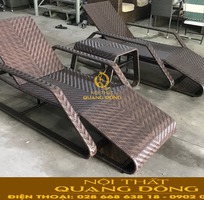 Ghế Nằm Hồ Bơi Giả Mây Cao Cấp - Mã QD-591   Nội Thất Quang Đông
