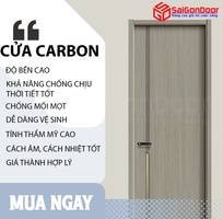 2 Cửa Gỗ Carbon   Sang Trọng, Siêu Bền, Chống Nước