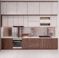 1 Tủ Bếp Gỗ Công Nghiệp MDF Lõi Xanh Chống Ẩm Kịch Trần