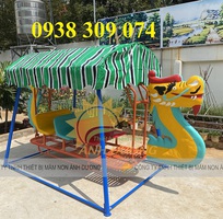 2 Xích đu thuyền rồng mầm non, xích đu sàn lắc, xích đu treo