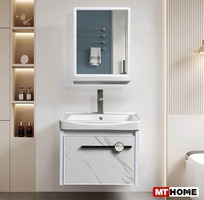 Tủ Lavabo Nha Tắm Nhôm Vân Đá 50cm MT-T7512