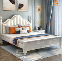 1 Giường Ngủ Gỗ Tự Nhiên Sơn Trắng Hiện Đại 1 Giường Ngủ Gỗ Tự Nhiên Sơn Trắng Hiện Đại