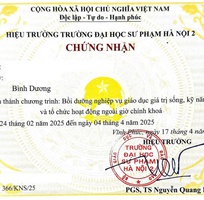 1 Chứng Chỉ Dạy Giá Trị Sống   Kỹ Năng Sống Dành Cho Giáo Viên