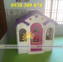2 Nhà chơi cổ tích mầm non, nhà chòi cổ tích, nhà cổ tích nhựa