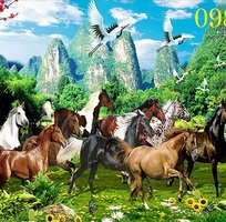 4 Gạch tranh ốp tường mã đáo thành công HP9722