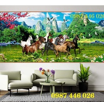 3 Gạch tranh ốp tường mã đáo thành công HP9722