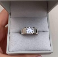 Nhẫn bạc nam đính đá   phụ kiện khẳng định phong cách mạnh mẽ