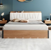 2 Giường Ngủ Gỗ Công Nghiệp Bọc Nệm Hiện Đại