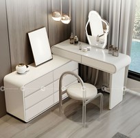 1 Bàn Trang Điểm Gỗ Công Nghiệp MDF Màu Trắng Hiện Đại