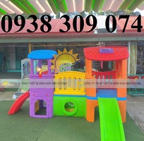 3 Nhà leo cầu trượt trẻ em,Bộ nhà leo cầu trượt 2 khối đa năng