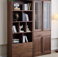 3 Tủ sách đẹp hiện đại bằng gỗ óc chó   điểm nhấn sang trọng cho văn phòng của bạn