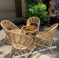 2 Bàn ghế mây đọc sách uống trà