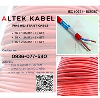5 Cáp chống cháy chống nhiễu Altek Kabel 2x0.75mm    Đảm bảo an toàn   ổn định tín hiệu