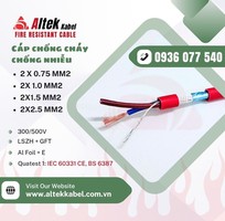 4 Cáp chống cháy chống nhiễu Altek Kabel 2x0.75mm    Đảm bảo an toàn   ổn định tín hiệu