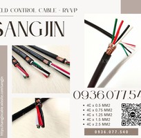 1 Cáp điều khiển Sangjin 4x0.75mm    RVVP  Có lưới chống nhiễu