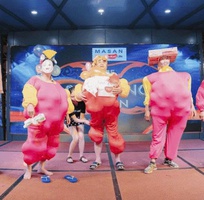 1 Áo nhét bóng vào người , áo chơi gala - áo liền quần