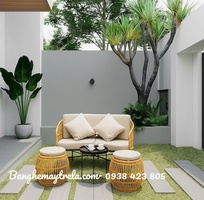 Bàn ghế sofa mây nhựa ngoài trời