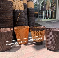 2 Giỏ nhựa giả mây đựng đồ