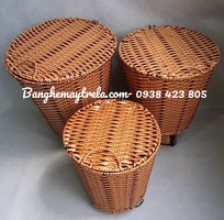 3 Giỏ nhựa giả mây đựng đồ