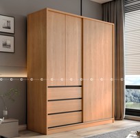 1 Tủ Quần Áo Gỗ Công Nghiệp Cửa Lùa Có Hộc Kéo Cao Cấp