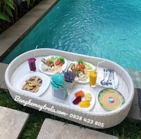 5 Khay nổi đồ ăn- Khay nổi mây nhựa