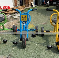 1 Xe đạp 3 bánh mầm non, xe đạp 3 bánh 2 chỗ ngồi nhập khẩu