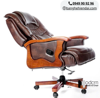 Ghế giám đốc bọc da chân gỗ CD7100-L tại HCM