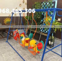 1 Xích đu 3 con giống, xích đu trẻ em, xích đu mầm non