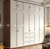 2 Tủ Quần Áo Gỗ Công Nghiệp Màu Trắng Sang Trọng Thời Thượng