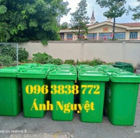 3 Thùng rác nhựa 240lit nắp đậy kín, bánh xe dễ dàng di chuyển, giá ưu đãi