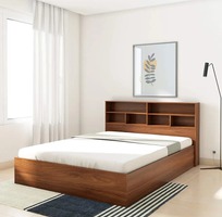 Giường Ngủ Gỗ Công Nghiệp MDF Sơn Màu Óc Chó Cao Cấp