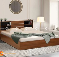 1 Giường Ngủ Gỗ Công Nghiệp MDF Sơn Màu Óc Chó Cao Cấp