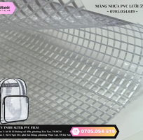 Cuộn nhựa pvc ô lưới 5mm sợi gia cương giá rẻ Cuộn nhựa pvc ô lưới 5mm sợi gia cương giá rẻ