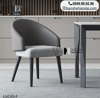 Ghế ăn nệm vải khung gỗ sang trọng LUCAS-F tại HCM