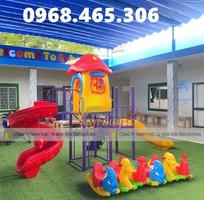 Bộ cầu trượt liên hoàn trẻ em, cầu trượt trẻ em nhập khẩu