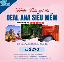 Bay Nhật cùng All Nippon Airways  với giá chỉ từ 270 USD
