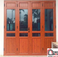 Địa chỉ thi công cửa nhôm kính giả gỗ chất lượng cao