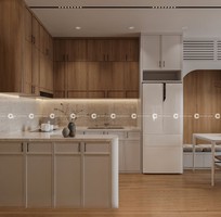 Tủ Bếp Gỗ Công Nghiệp MDF Thiết Kế Vintage Ấm Áp Hiện Đại